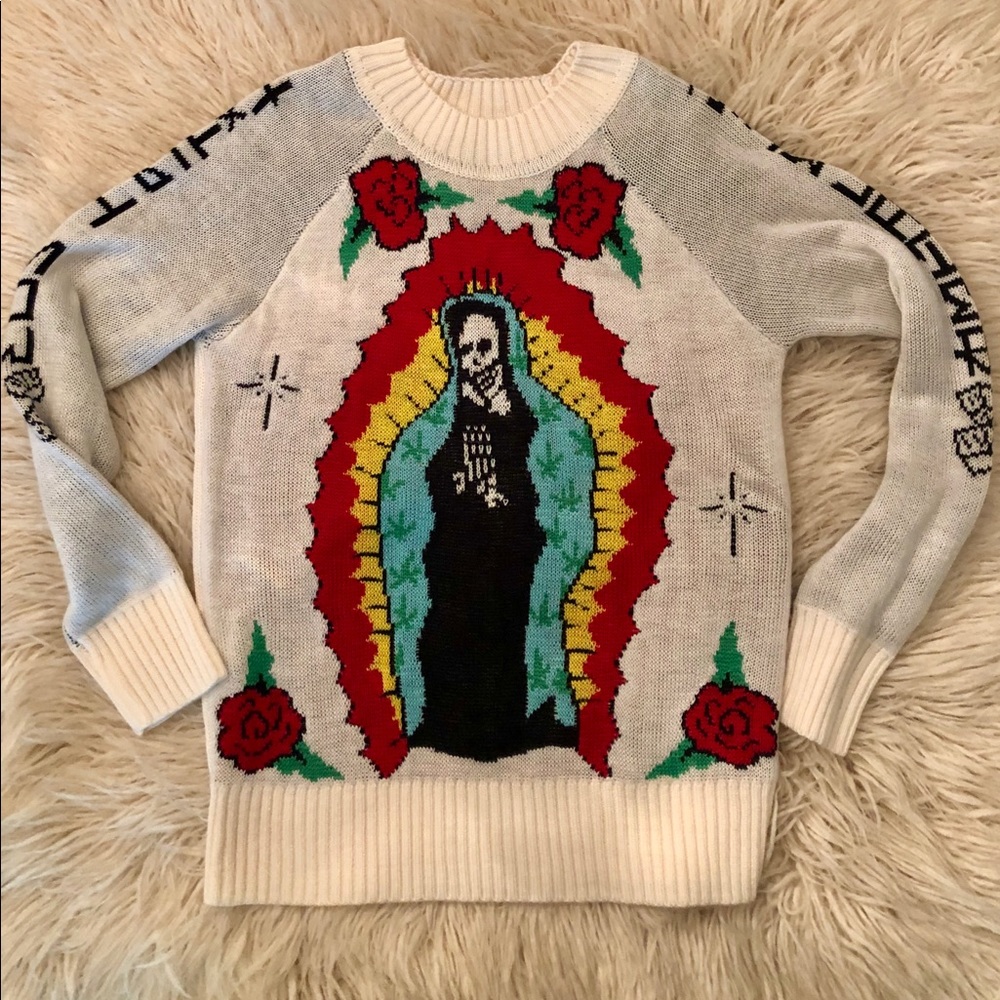 ‼️SOLD‼️UNIF sweater “HIGH NOW, DIE LATER”